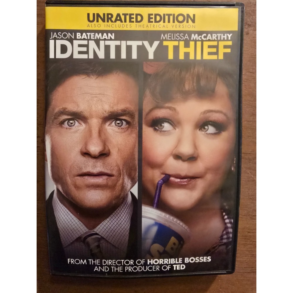 Identity Thief (DVD, 2014, Unrated), McCarthy, Bateman, Excellent‎ Condition